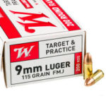 1000 Rounds of 9mm Ammo by Winchester - 115gr FMJ for sale